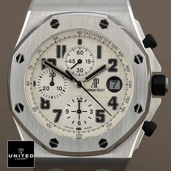 Audemars Piguet Royal Oak Offshore 26170ST.OO.D091CR.01 Audemnars Piguet 26170ST.OO_.D091CR.01 Royal Oak White Dial Replica front view