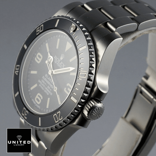 Rolex Submariner 6190 Blaken Rolex Blaken Submariner Black Dial 6190 Replica Side view