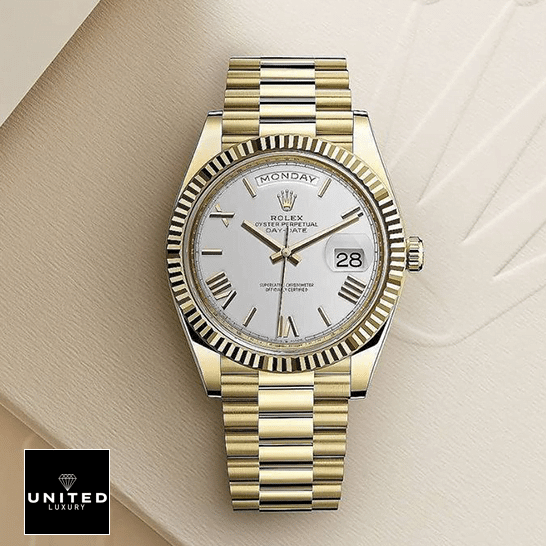 Rolex Day-Date 228238-0042 Rolex Day-Date 40 228238 White Dial Replica