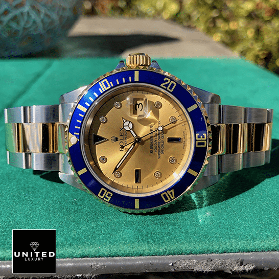 Rolex Submariner 16613 Rolex Submariner 16613 Two Tone Bracelet Blue Bezel Replica