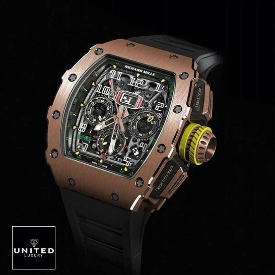 Richard Mille RM 11-03 Richard Mille RM01103 Rose Gold Bezel Replica black background