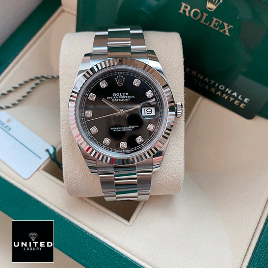 Rolex Lady-Datejust 279174 White Gold Fluted Bezel Precision Replica Edition Rolex Datejust 279174 White Gold Replica in the box with a quarantine card