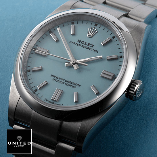 Rolex Datejust 126000 Oyster Perpetual Rolex Perpetual 126000 S.Steel Case Turquoise Dial Stick Dot İndices Replica