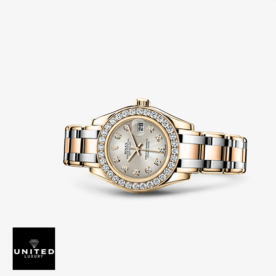 Rolex Tridor Pearlmaster 80298-0048 Rolex Tridor Pearlmaster 80298-0048 Silver Dial with Diamonds Replica