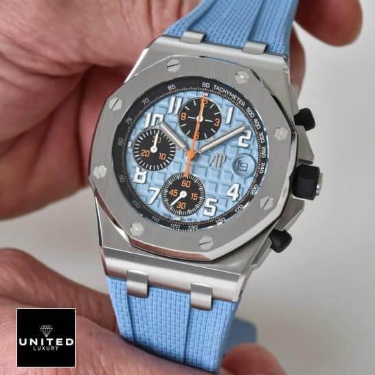 Audemars Piguet Royal Oak Selfwinding 26238ST Audemars Piguet 26238ST Replica Blue Rubber bracelet