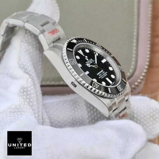 Rolex Submariner 124060 Rolex Submariner No Date Black Dial Replica on the hand