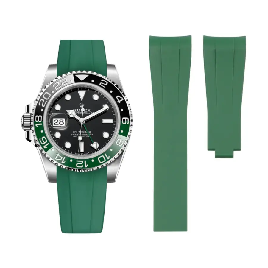 182c4cd759a1b15d0e61b2e4e7e1a2666051a0d1 Rolex – GMT-Master – Rubber Strap – Green - Image 1