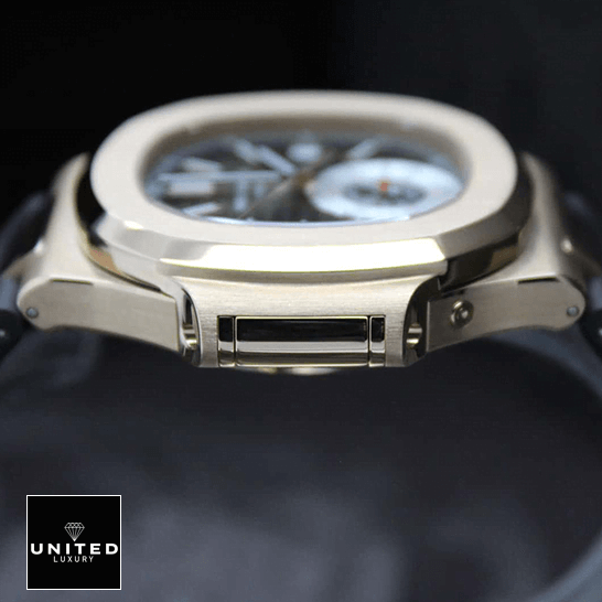 Patek Philippe Nautilus Chronograph Flyback 5980R-001 Patek Philippe Nautilus Rose Gold Bezel Replica side view
