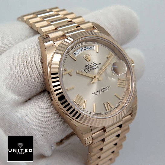 Rolex Day-Date 228235-0016 Rolex Day-Date 228235 AR Stainless Steel With Rose Gold Bracelet Replica
