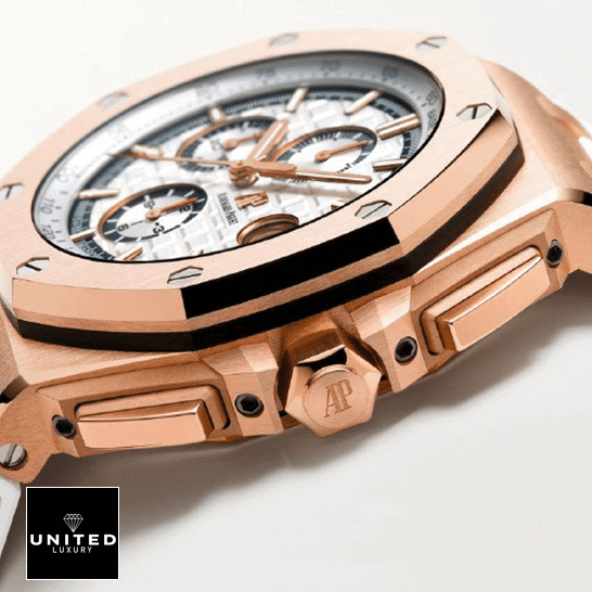 Audemars Piguet Royal Oak Offshore 26408OR.OO.A010CA.01 Audemars Piguet Royal Oak 26408OR.OO_.A010CA.01 Gold Case Replica side view
