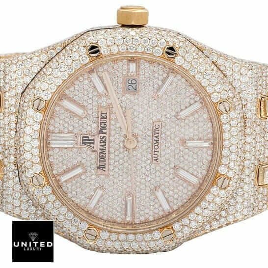 Audemars Piguet Royal Oak 15400SR.OO.1220SR.01 Audemars Piguet Royal Oak Iced Out Replica