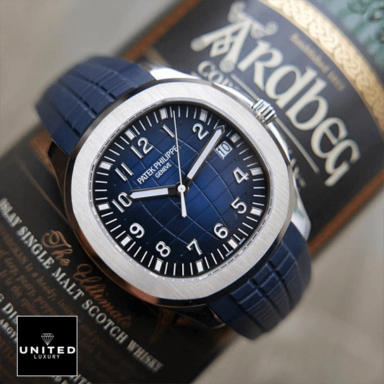 Patek Philippe Aquanaut Patek Philippe Geneve Blue Dial Replica front view