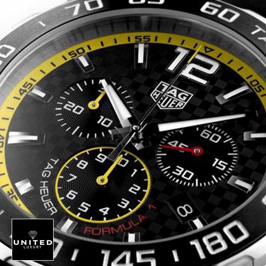 Tag Heuer Carrera Formula 1 Black Dial Replica close analog view