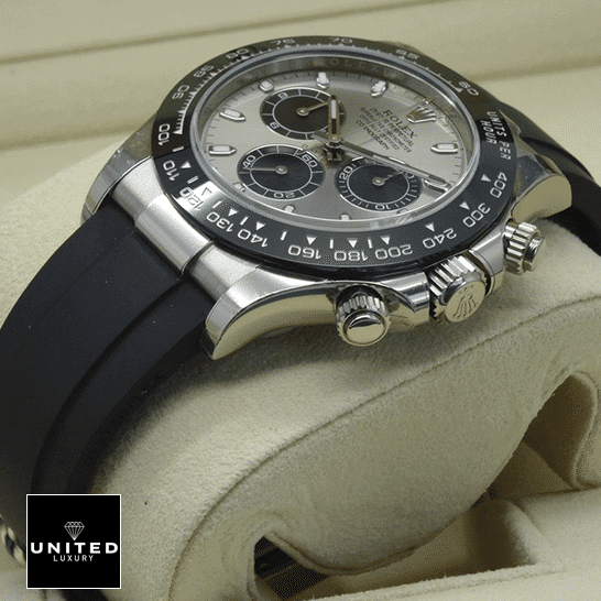 Rolex Daytona Rolex Daytona White Gold116519LN-0024 Black Rubber Bracelet Replica