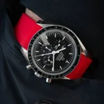 Omega – Speedmaster –  Rubber Strap – Red - Image 3
