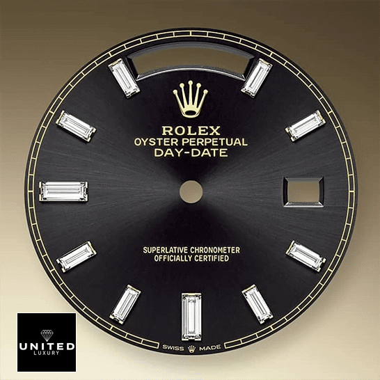 Rolex Day-Date 40 228238-0007 Black Dial with Diamond Indices Replica