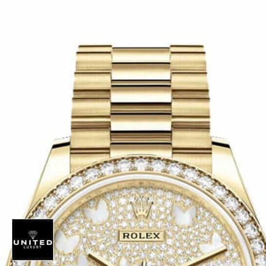Rolex Datejust 278288RBR Rolex Datejust 278288RBR-0011 Yellow Gold And Diamond Automatic Mother Pearl Butterfly Dial Oyster Replica
