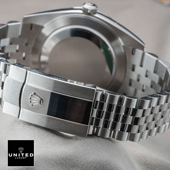 Rolex Datejust 126234 Rolex Datejust Stainless Stell Jubilee Bracelet Replica closed clasp back view