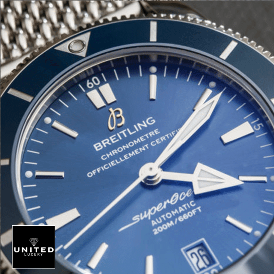 Breitling Superocean Heritage II B20 AB201016 Breitling Superocane Blue Dial Replica close analog view