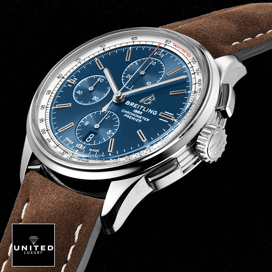Breitling Premier B01 Chronograph A13315351C1P2 Breitling Premier Automatic Chronograph A13315451C1P2 Blue Dial Replica black background