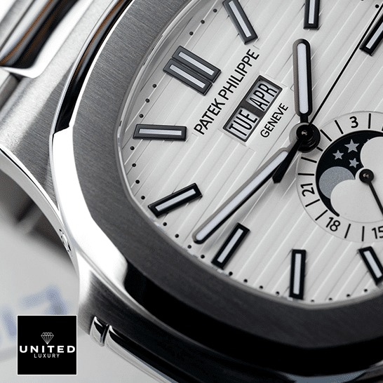 Patek Philippe Nautilus Annual Calendar 5726 Patek Philippe Geneve White Dial Steel Case Replica front view