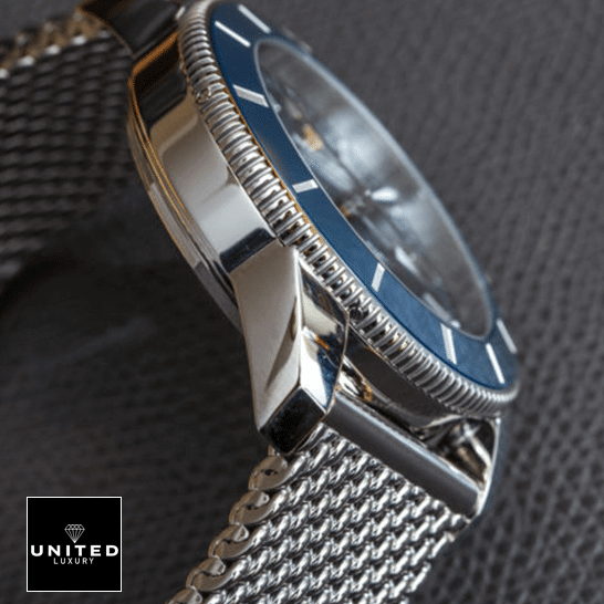 Breitling Superocean Heritage II B20 AB201016 Breitling AB2010161C1A1A Blue Bezel Steel Case Replica side view