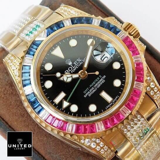 Rolex GMT-Master II 116718LN Rolex GMT-Master II Haribo Gold Gem-Set Bezel Replica