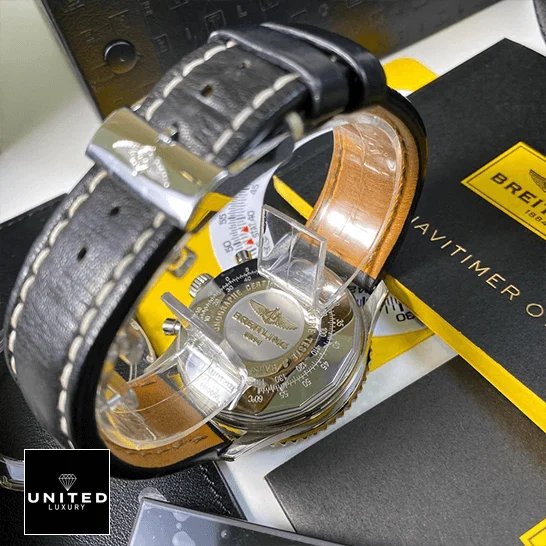 Breitling Navitimer B01 Chronograph 46 AB0127211B1X1 Breitling Navitimer Black Leather Bracelet Replica upside view