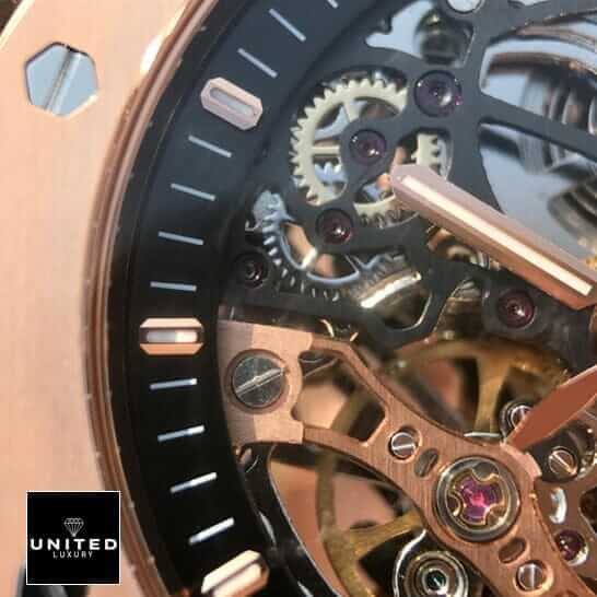 Audemars Piguet Royal Oak 15407ST.OO.1220ST.01 Audemars Piguet Royal Oak Skeleton Replica vlose analog view