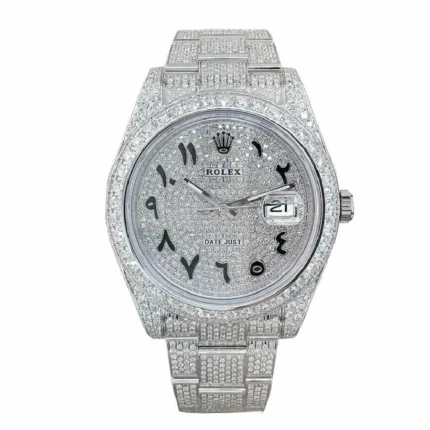 Rolex Datejust 126300 “Iced Out Arabic Dial” Super Clone Quality
