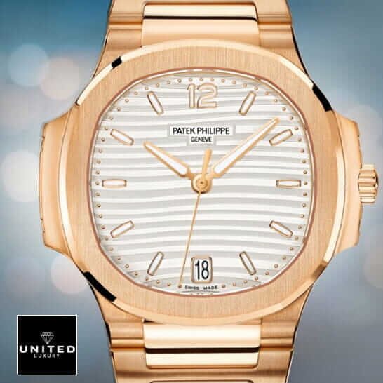 Patek Philippe Annual Calendar Moonphase 5396R-011 Patek Philippe White Dial Rose Gold Replica white background front view
