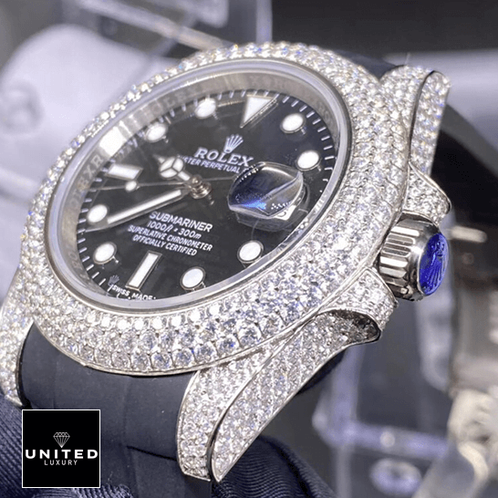 Rolex Submariner 116336 Rolex 116336 Submariner Diamond bezel Replica crown / push button