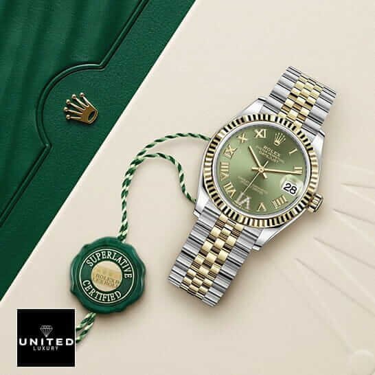 Rolex Datejust 278273 Rolex Green Dial Roman Jubilee Bracelet Replica on the rolex box