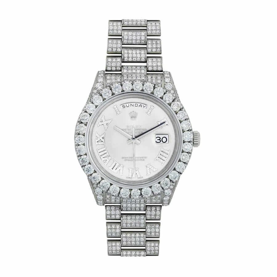 70088df0e5be53b2f4ac3163f702bcf792c26713 Rolex Day-Date II Diamond-Set Timepiece 218239 True Clone 1:1 - Image 1