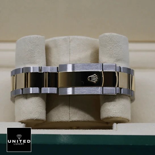 Rolex 126303-0015 Gold Stainless Steel Oyster Replica reverse view in rolex box