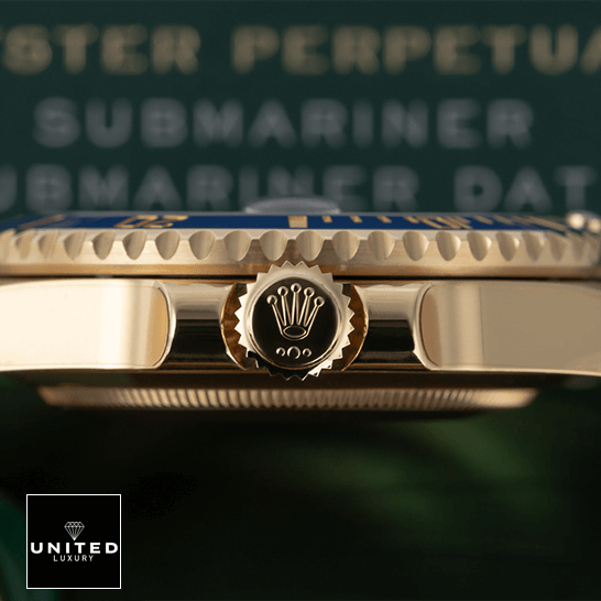 Rolex Submariner Date Rolex Submariner Gold 116618LB Replica Crown / Push Button