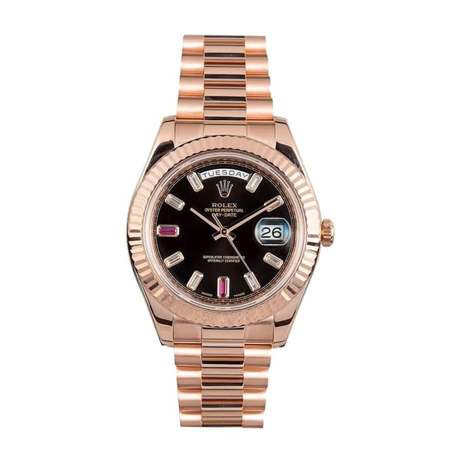72f86ffa193a14b70a371ac1aea5eecbdefd60bf Rolex Day-Date II 218235 “Black Dial” Premium Replica 1:1 - Image 1