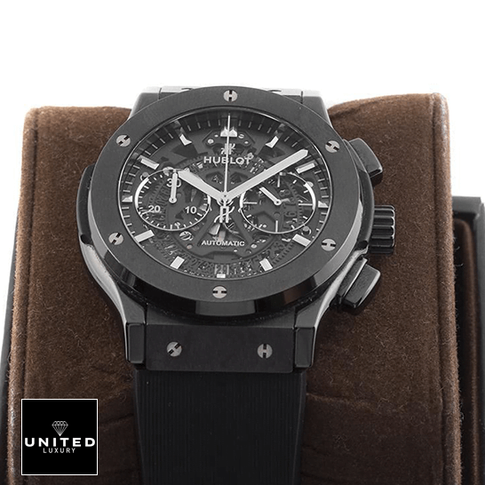 Hublot Big Bang Unico Hublot Big Bang 525.CM_.0170.RX Black Rubber Bracelet Replica on the stand