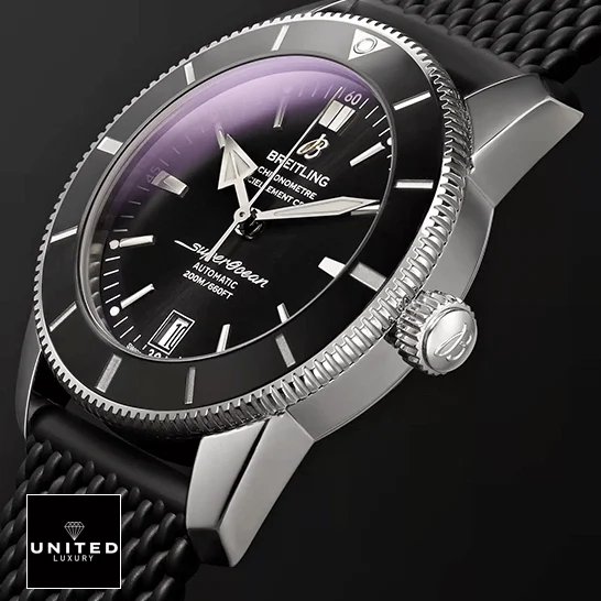 Breitling 128348RBR-0030 Breitling Superocean Heritage Automatic Black Dial Steel Case Replica side view