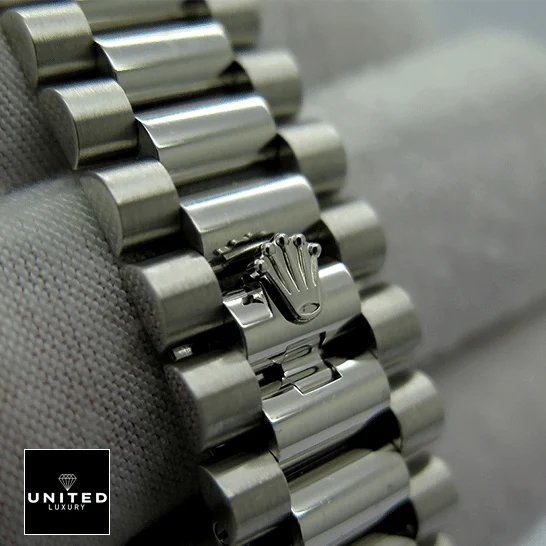 Rolex Day-Date 228396TBR Rolex Day-Date 228396TBR001 Stainless Steel Oyster Bracelet on the Rolex logo