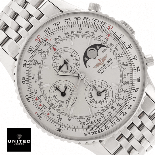 Breitling Navitimer Breitling Navitimer White Dial Replica close analog view