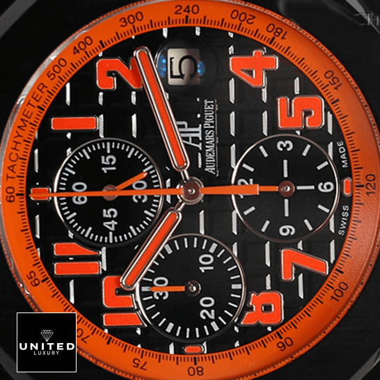 Audemars Piguet Royal Oak Offshore 26200SN.OO.D101CR.01 Audemars Piguet Royal Oak Orange Black Dial Replica analog close view
