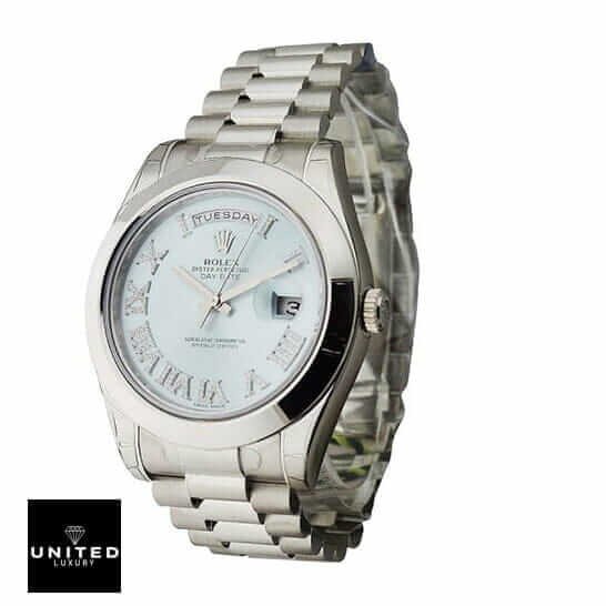 Rolex Day-Date II 218239 Rolex Day-Date 218239 Ice blue roman numerial replica watch