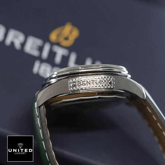 Breitling Premier B01 Chronograph AB0118A11L1X1 Breitling Premier Green 42 Bentley Steel Case Replica side view