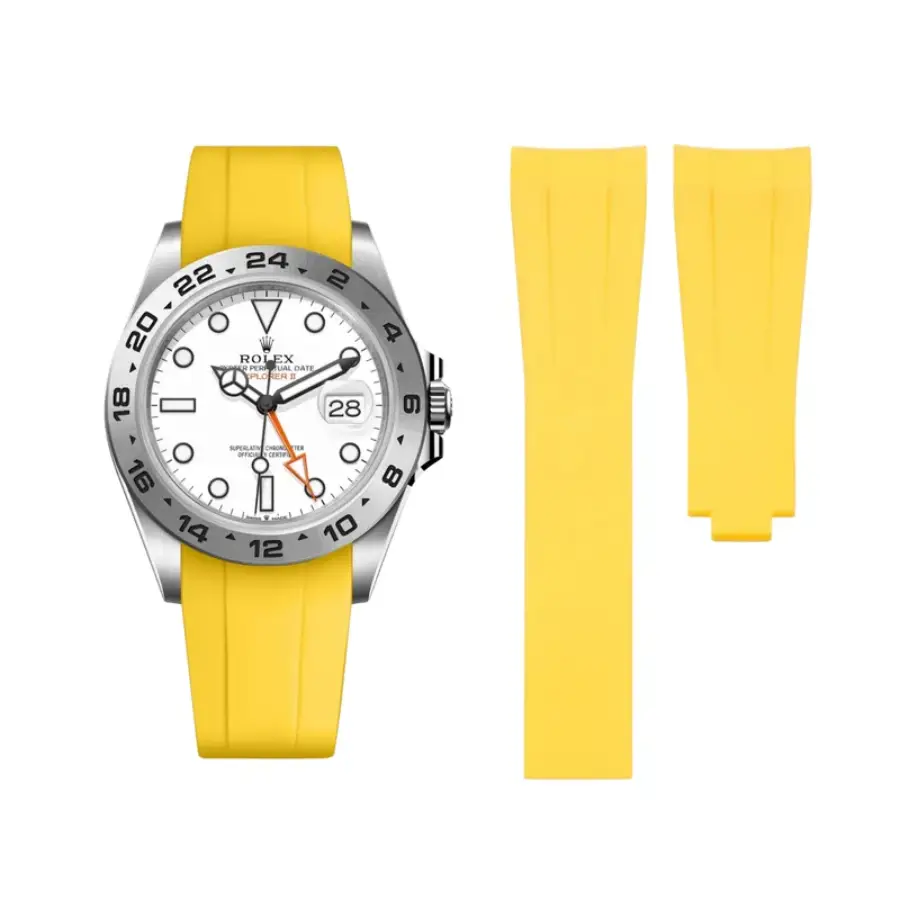 936c771d0d171e3829b89f1117779c584b2c4231 Rolex – Explorer II – Rubber Strap – Yellow - Image 1