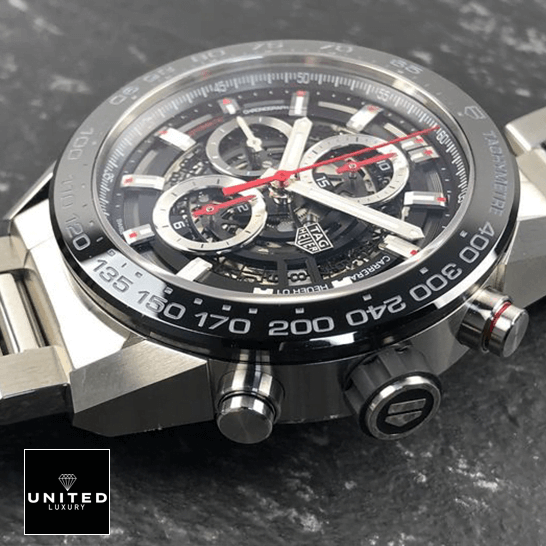 TAG Heuer Carrera 01 CAR2A1W.BA0703 Tag Heuer Carrera Calibre Red Second Hand Black Bezel Replica crown / push button