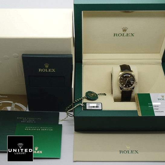 Rolex Day-Date 118135-0002 Rolex Day-Date 118139 Replica Rolex in box with warranty card
