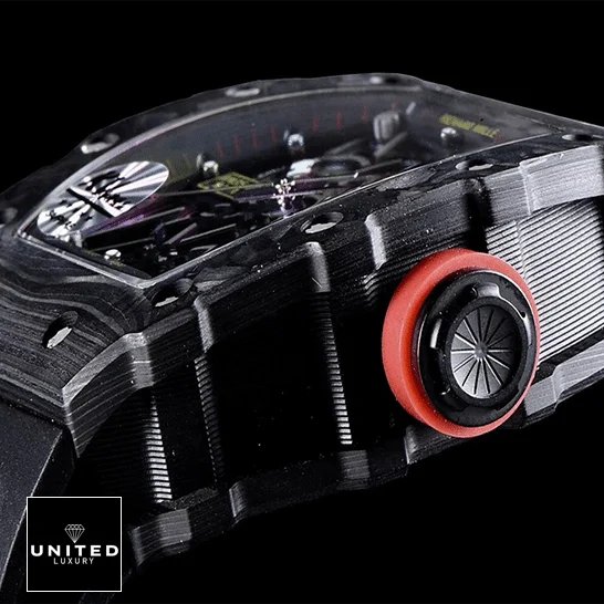Richard Mille RM 35-02 Richard Mille Rm3502 Carbon Skeleton Black Replica black background