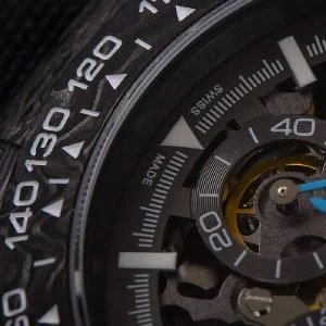 Rolex Daytona DIW Carbon Skeleton Superior Replica DIW Daytona Skeleton Dial in Carbon with Blue Hands on Black Nylon Strap 1 4 300x300 1