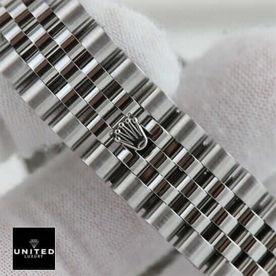 Rolex Datejust 178274 Rolex Datejust Steel Jubilee Bracelet on the Rolex logo